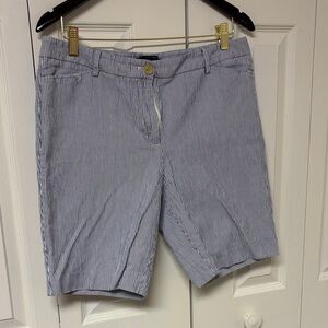 Talbots Women's Blue Pinstripe Shorts